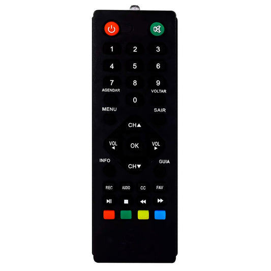 Controle Remoto WLW-9009A Compatível com Conversor Digital Multilaser – Substituto Perfeito, Fácil de Usar, Teclas Macias e Sinal IR Estável