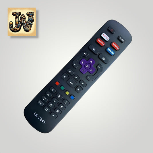 Controle Remoto WLW-7245 Compatível com TV AOC Smart RC39J-101039J0005 e TVs Philco – Botões Netflix/GloboPlay/DAZN/Deezer – Substituto Pronto para Uso
