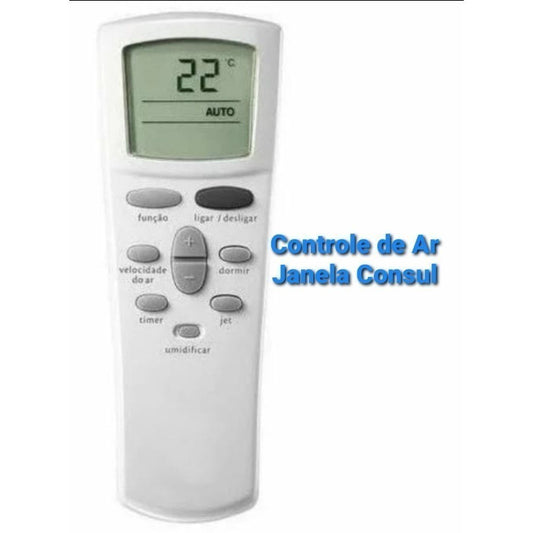 Controle Remoto WLW-7297 Para Ar Condicionado Consul Janela W1063569 – Compatível com Modelos CC3, CC4, CCK, CCN, CCO e Variações 07BB, 10BB, 07DB, 10DB, 10EB – Substituto Similar Pronto Para Uso