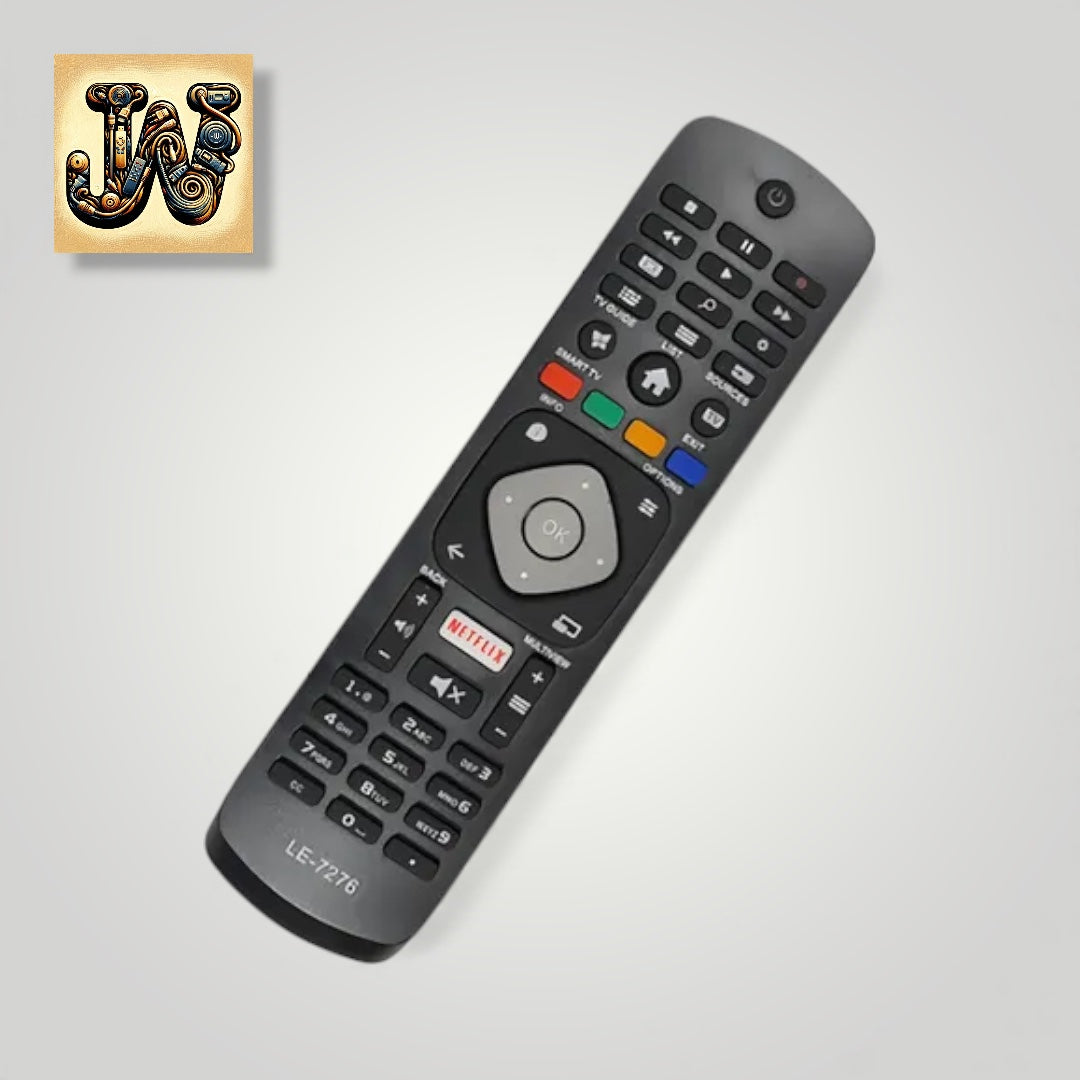 Controle Remoto WLW Compatível Philips Smart TV 4K – Modelos 43PFG5102/78, 50PUG6102/78, 32PFS5362, 32PFS5803, 43PUH6101, 43PUS6162, 43PUS6262 – Substituto do 996596003606