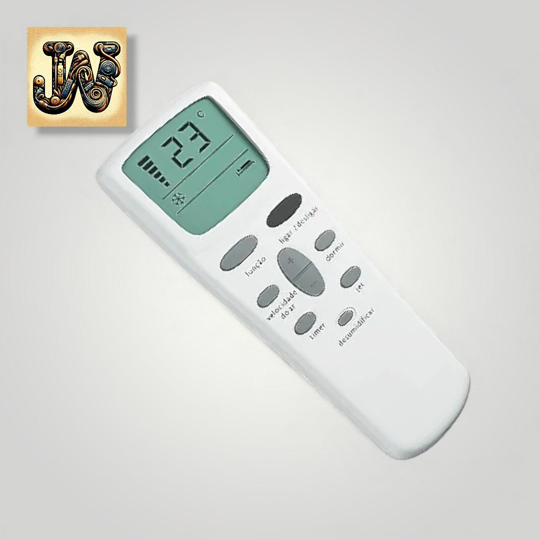 Controle Remoto WLW-7297 Para Ar Condicionado Consul Janela W1063569 – Compatível com Modelos CC3, CC4, CCK, CCN, CCO e Variações 07BB, 10BB, 07DB, 10DB, 10EB – Substituto Similar Pronto Para Uso