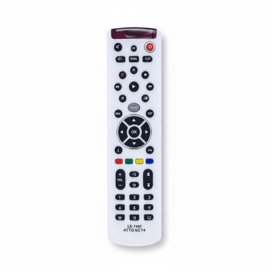 Controle Remoto WLW-7497 Compatível com Receptores Atto Net – Modelos Atto Net 3, Atto Net 4, HD Duo S3, HD Duo S4 e Atto Sat Elite – Substituto de Alta Qualidade, Fácil de Usar e Alta Durabilidade