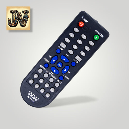 Controle Remoto WLW-7465 Compatível CR-2812 DVD Inovox RC110 e Conversores – Substituto Similar SKY-7465 Pronto para Uso