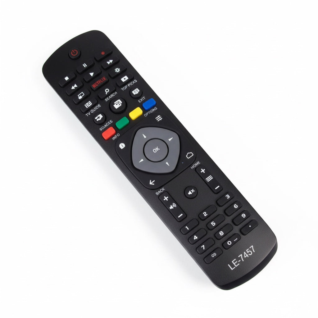 Controle Remoto WLW-7457 Compatível com TVs Philips Smart e LED – Modelos 40PUG6300/78, 43PFG5102/78, 55PUG7100/78, 50PUG6102/78, 32PHG5813, 32PHG5813/78, 43PFG5813 – Substituto de Alta Qualidade e Fácil de Usar
