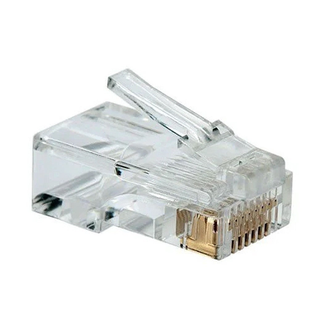 Kit de 50 ou 100 Conectores RJ45 Cat6 Banhados a Ouro - Cabo de Rede